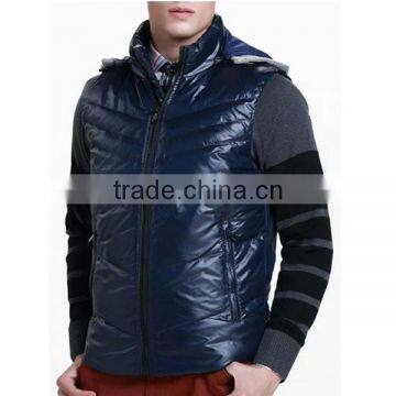 2015 Wholesale Man's Spring Thin Short Down Vest photo-4