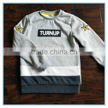 New Design Polyester/Cotton Kids Hoodies Without Hood Thick Fleece Pullover Hoodie Sweatshirt photo-3