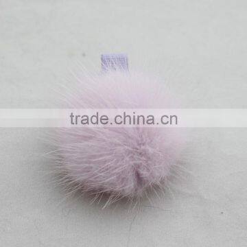 Myfur Lavender Purple Cute Mink Fur Ball Pom Pom Hairpin Accessory Wholesale photo-2