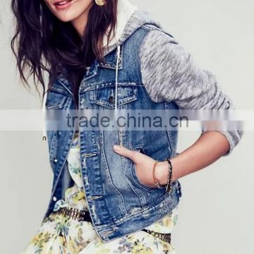 Runwaylover EY1062C Custom spring coats and jackets woman wholesale denim jackets