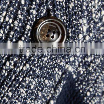 Newly Arrival Thick Black Strips Pattern Cardigan Knitwear for Women With Button Fastening and Two Waist Pockets photo-4