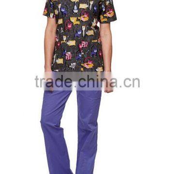 Wholesale Fashion Medical Scrub Printed Uniform photo-4