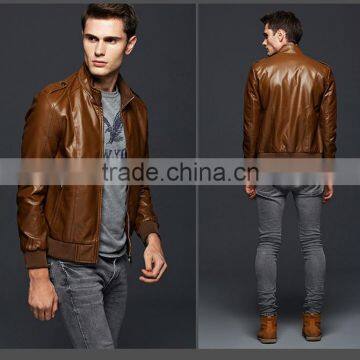 Newest design Man's pu jackets leather locomotive suit