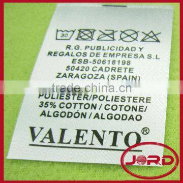 washing instructions printing fabric label