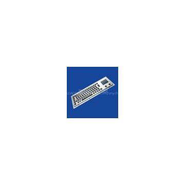 Illuminated Brushed metal pc keyboard integrated touchpad with 65 full travel backlit keys
