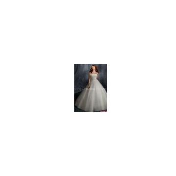 All Handmade Beading Ball Gown Bridal Gown / Wedding Dress Silhouettes with Beading Sash