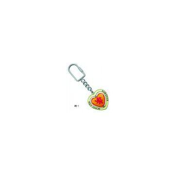 Personalized ornamental heart metal keychain