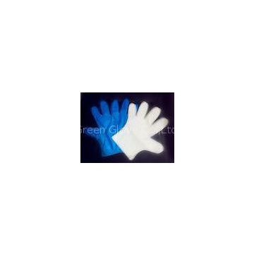 Soft PE glove blue large disposable medical gloves for hair dyeing