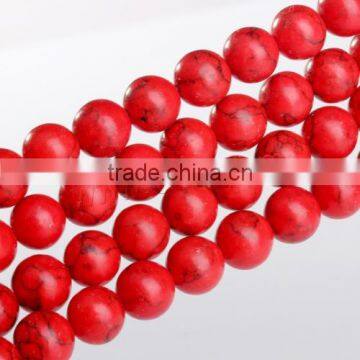 New Red Color Hot Sale Natural Turquoise Beads Jewelry With Round and Different Size photo-2