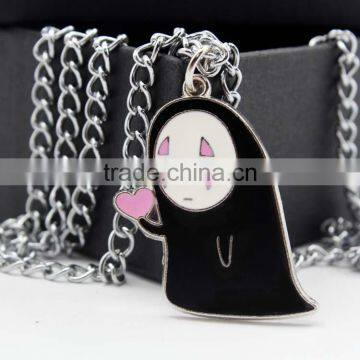 Spirited Away No Face Man Cartoon Pendant Whlesale Heart Japanese Anime Keychain Packing With Box