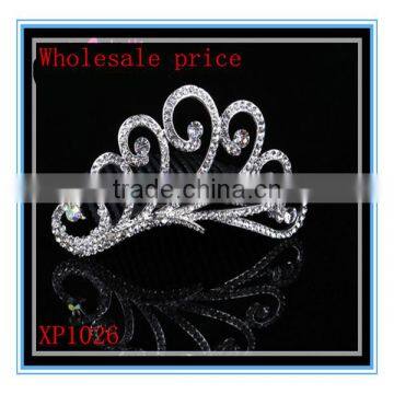 Factory wholesale price low MOQ crystal rhinestone claw clip comb, wedding bridal hair accessory