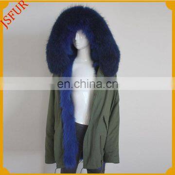 Factory Wholesale Winter Women Jacket Coat Real Fur Down Parka