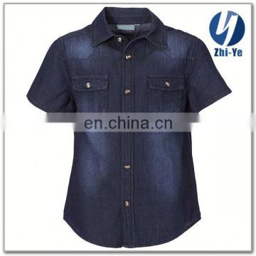 high quality factory price wash denim shirt