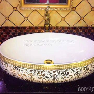 Bathroom Counter Top Bling Luxury Diamond for Round Ceramic Basin photo-3