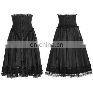 Gothic Lolita Black High Waisted Lace Skirt Punk Rave LQ-075 photo-5