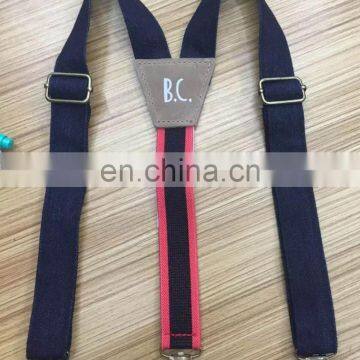 2017 Hot sale custom Jeans material kids suspenders