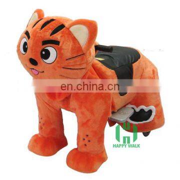 HI CE plush animal electric ride on scooter for adults,zoo animal cat mechanical ride on horse for hot sale