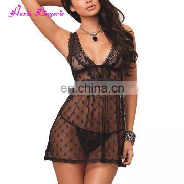 Wholesale Irresistible Black Lace Women Ftv Midnight Hot Lingerie