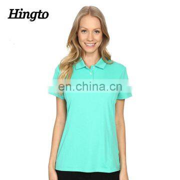 Professional lightweight polyester /elastane dry fit formal golf polo t shirts design for women
