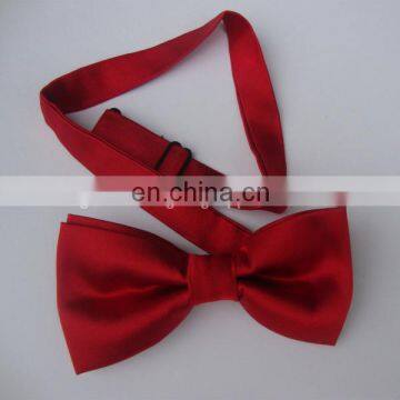 Solid Red Color 100% Silk Woven Bow Tie