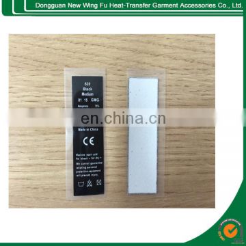 dongguan plastic film wash care label heat transfer print