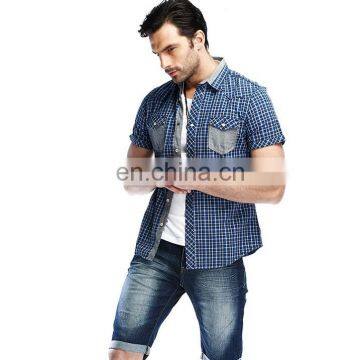T-MSS020 Wholesale Clothing Garment High Quality Plaid Fashion Casual Young Men Shirt photo-2