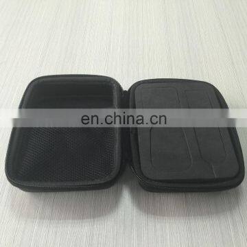 Black zipper closure debossed logo EVA foam bag,eva cosmetic bag,eva plastic bag