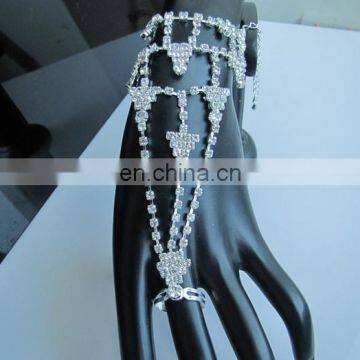 Single flower chains slave bracelets with ring