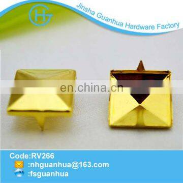 Shining Gold fashion Metal Rivets and nailhead studs for clothing