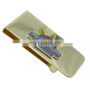 Cool Stainless Steel Gold Plating Money Clip Laser Engraved Cash Clip photo-6