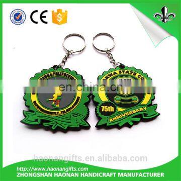 Factory price custom high quality 3D Soft Plastic Rubber PVC Keychain