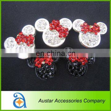 Minnie Rhinestone Crystal Rhinestone Slider Buckle,Rhinestone button