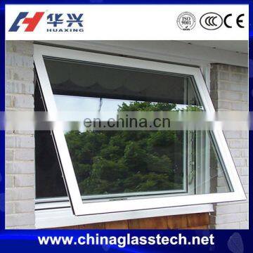 China top brand factory supply better ventilation clear glass aluminum alloy frame toilet window