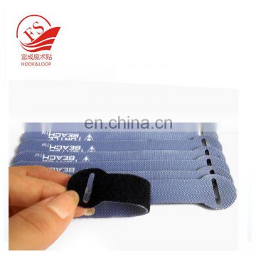 Reusable adjustable hook and loop cable tie/nylon cable tie