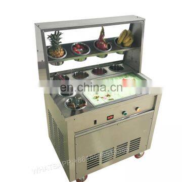 F700 Top quality double pan stainless steel thai ice cream rolls fried ice cream machine