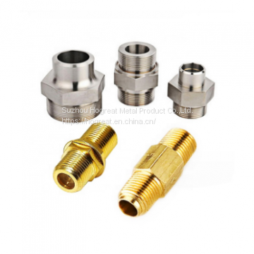 SS304 SS316 Machining Parts Male Thread Equal Combination Hose Nipple for Plumbing Pipes, Threaded Bushing, Fitting photo-2