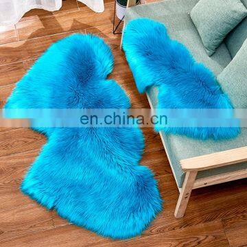 OEM Service Fake Fur Rugs Plush Faux Fur Rug Grey Sheepskin Synthetic Fur Carpet photo-4