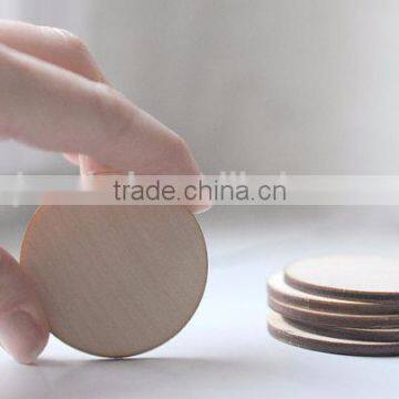 Custom Made Unpainted Wooden Circle,small Wood Coaster
