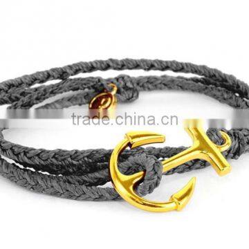 Wholesale Hot Gold Arrow Bracelet Wax Cord Braid Bracelet photo-3