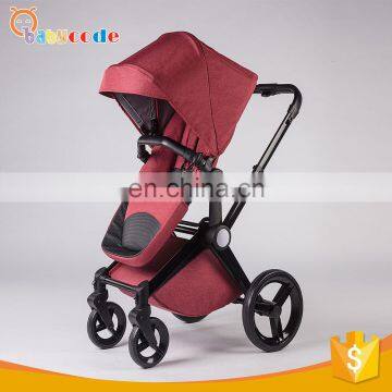 ASTM F833-15 luxury 3 in 1 baby carriage baby stroller with car seats