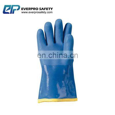 Heavy Duty PVC Winter Work Gloves With Gauntlet Cuff Liquid And Chemical Resistant photo-2