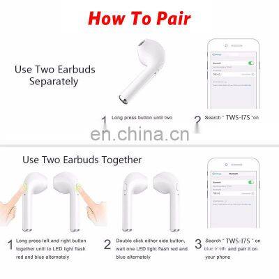 2021 NEWEST I7s TWS Wireless Earpiece BT 5.0 Earphones Headphones 2020 NEW Earbuds Headset Earphone for Smart Phone photo-3