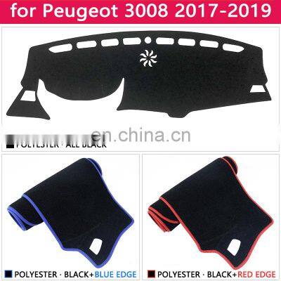 for Peugeot 3008 2017 2018 2019 Mk2 3008GT GT Anti-Slip Mat Dashboard Cover Pad Sunshade Dashmat Protect Carpet Car Accessories
