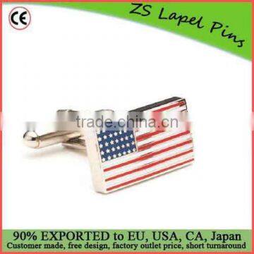 Free artwork design custom American Flag Cufflinks