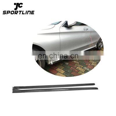 C Type Carbon W205 Side Skirts for Me rcedes sport