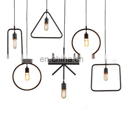 Hot Sell Different Shape Vintage Metal Pendant Light Indoor Decorative