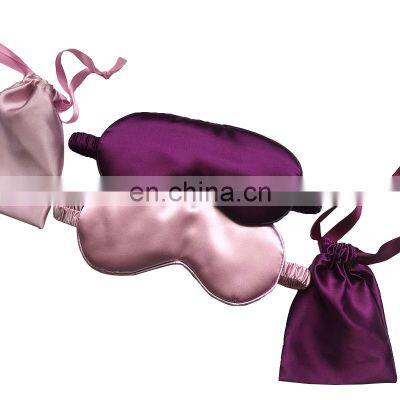 OEM Wholesale Eyemask Slaapmasker Luxe Purple Night Sleeping Mask Silk Satin Sleepmask with Logo Box