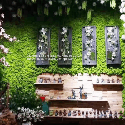 High quality long lasting living moss grass wall decoration art preserved