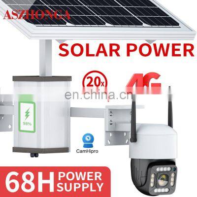 HD 2MP 20X ZOOM Security IP Camera Wireless 3G 4G SIM Card Outdoor PTZ CCTV Surveillance Cam 60W 40A Battery Solar Panel CamHi photo-2
