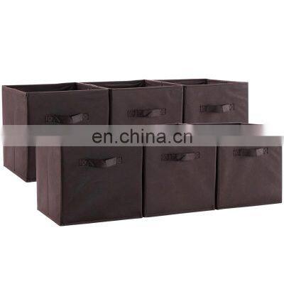 2022 Foldable Home Storage Organization Non-Woven Uncovered Square Underwear Clothing Storage Boxes For Wardrobe photo-3